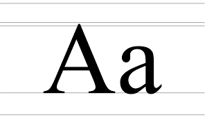 Uppercase lowercase A